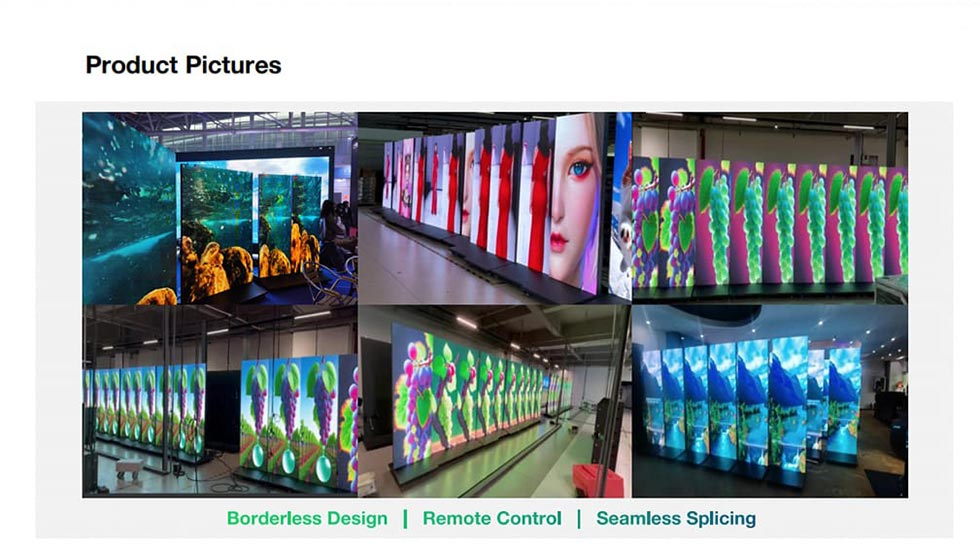 HD Indoor Iron LED Advertising Display 640mm*1920mm with base wheel